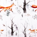 [S1259R-185848] [S1259R] Poplin Digital Printed Mix Linden Snoozy Fabrics (Fox)