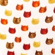 [S1265R-185893] [S1265R] Double Gauze Crinkled Digital Printed Mix Katie Snoozy Fabrics (Cat Face)
