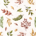 [S1267R-185905] [S1267R] Double Gauze Crinkled Digital Printed Mix Posey Snoozy Fabrics (Leaf)