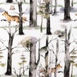 [S1273R-185955] [S1273R] Poplin Digital Printed Mix Wolfe Snoozy Fabrics (Design A)
