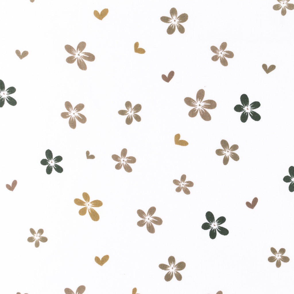 [S1406R] Poplin Printed Flowers Snoozy Fabrics
