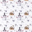 [S1280R-186003] [S1280R] Poplin Digital Printed Mix Snowy Snoozy Fabrics (Design A)