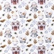 [S1280R-186004] [S1280R] Poplin Digital Printed Mix Snowy Snoozy Fabrics (Design B)