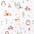 [S1280R-186006] [S1280R] Poplin Digital Printed Mix Snowy Snoozy Fabrics (Design D)