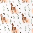 [S1281R-186014] [S1281R] Poplin Digital Printed Mix Marsh Snoozy Fabrics (Deer)