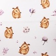 [S1283R-186027] [S1283R] Popeline Digital Druck Mix Bloom Snoozy Fabrics (Tierdruck)