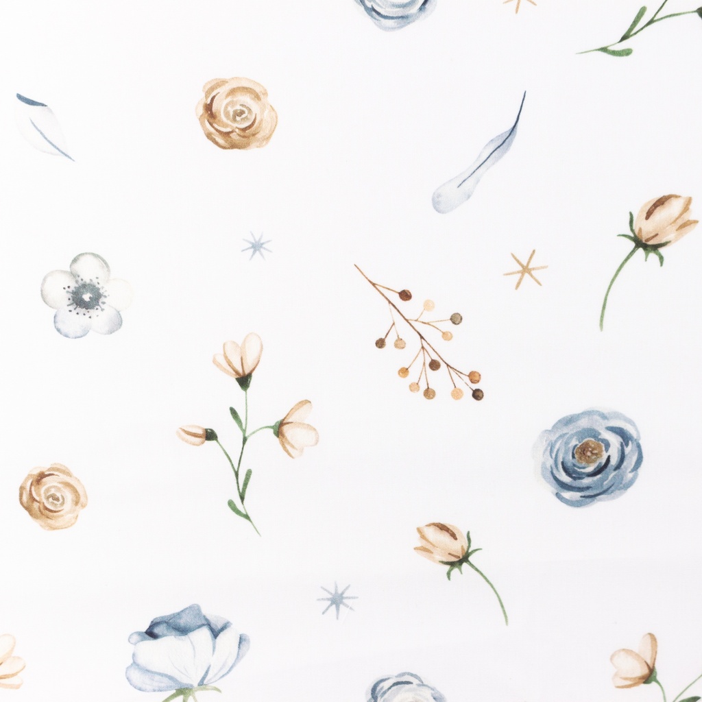 [S1285R] Poplin Digital Printed Mix Bluebell Snoozy Fabrics