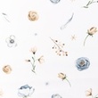 [S1285R-186041] [S1285R] Poplin Digital Printed Mix Bluebell Snoozy Fabrics (Flowers)