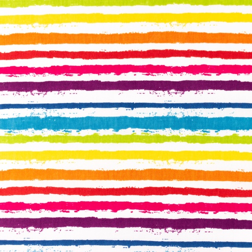 [S1398R] Poplin Printed Small Stripes Snoozy Fabrics