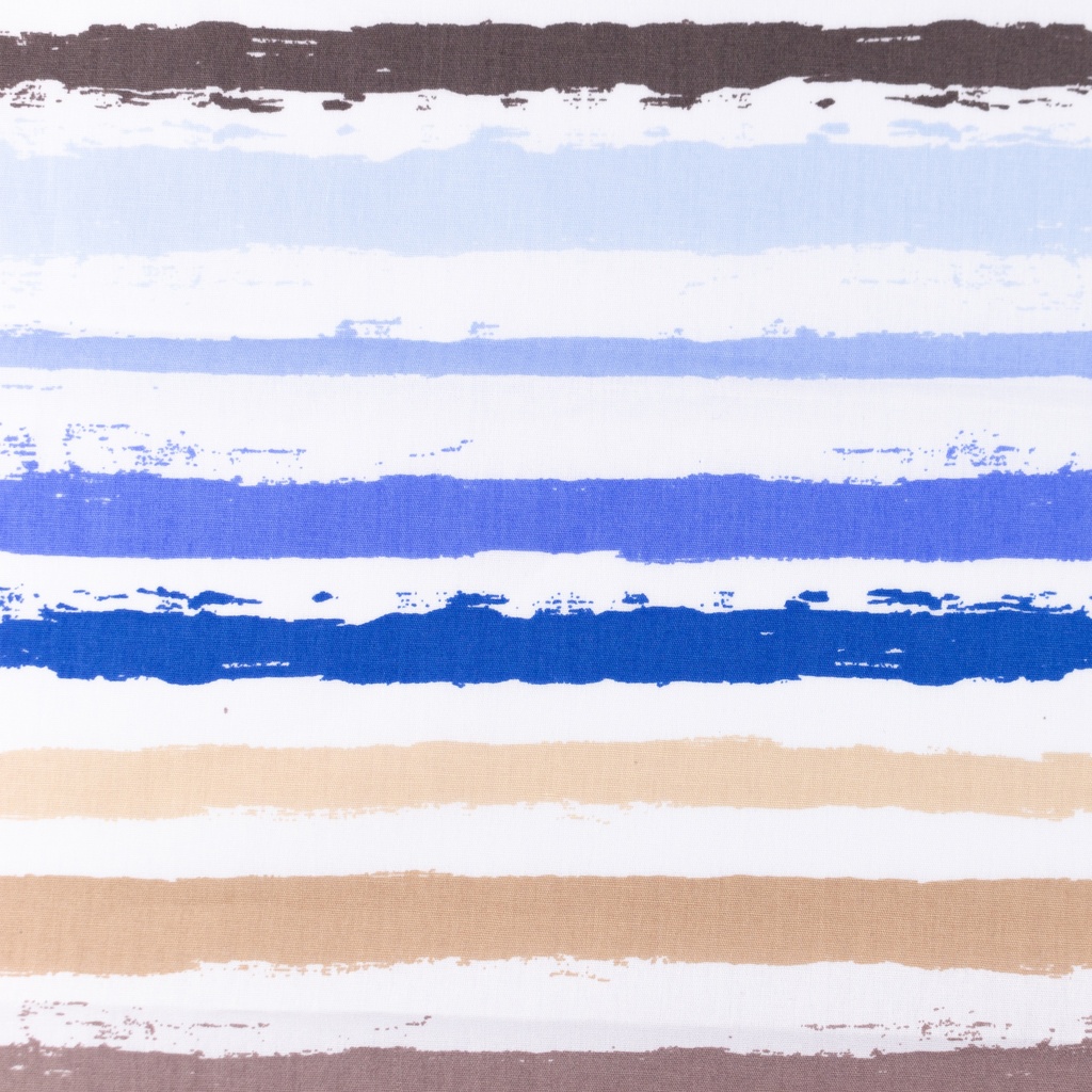 [S1392R] Poplin Printed Big Stripes Snoozy Fabrics