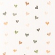 [S1389R-186952] [S1389R] Double Gauze Crinkled Printed Hearts Snoozy Fabrics (Old Green)
