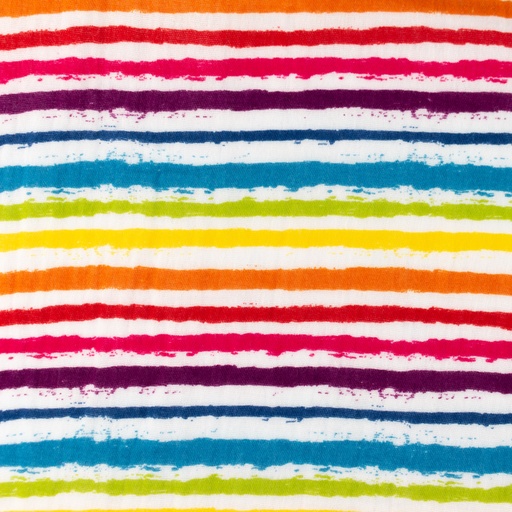 [S1395R] Double Gauze Crinkled Printed Small Stripes Snoozy Fabrics
