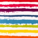 [S1397R-187007] [S1397R] Double Gauze Crinkled Printed Big Stripes Snoozy Fabrics (Multi)