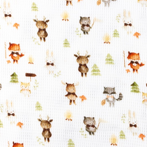 [S1415L] Waffle Jersey Digital Printed Baby Animals Snoozy Fabrics