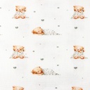 [S1416L-187227] [S1416L] Waffle Jersey Digital Printed Teddy Snoozy Fabrics (Design A)
