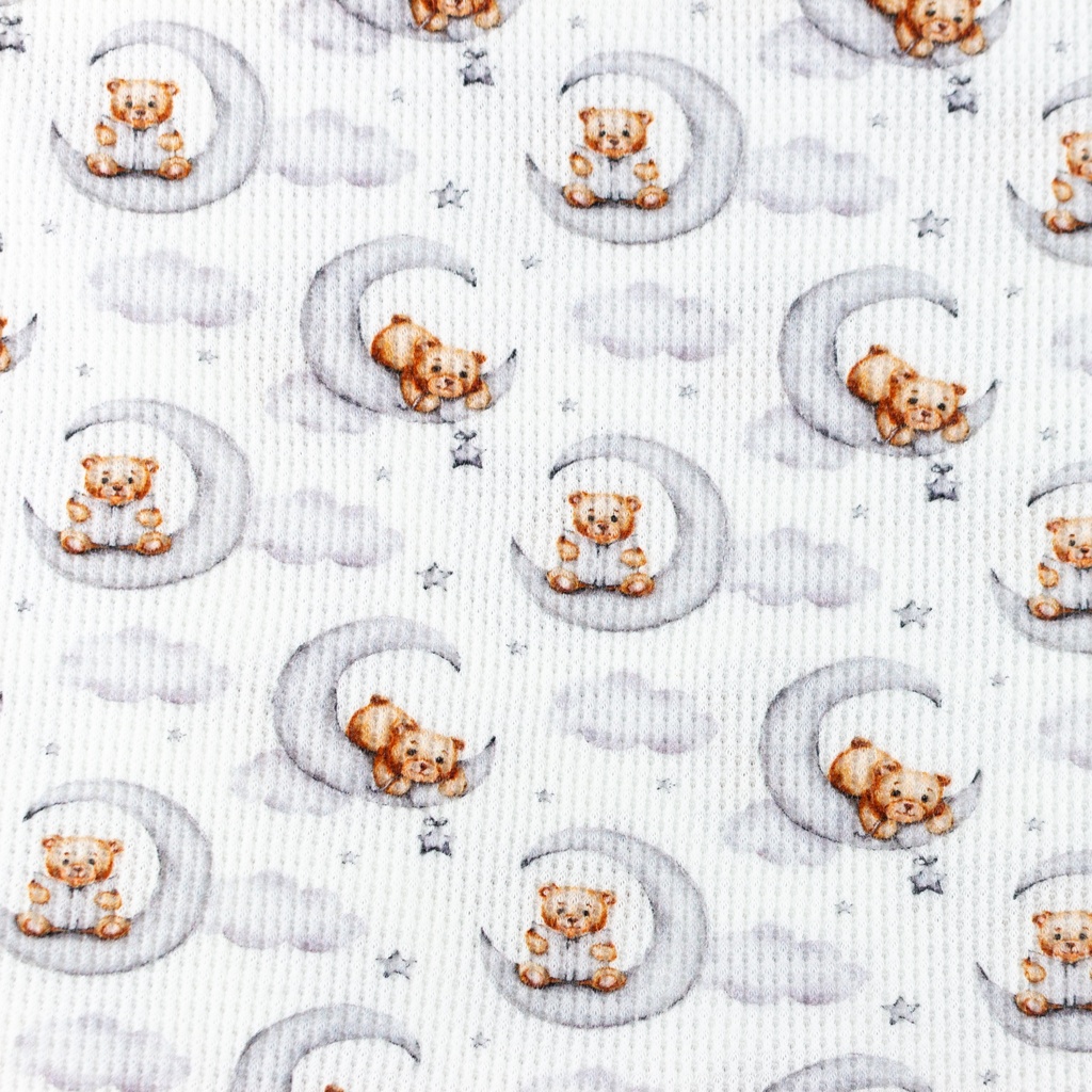 [S1417L] Waffle Jersey Digital Printed Dreamy Friends Snoozy Fabrics