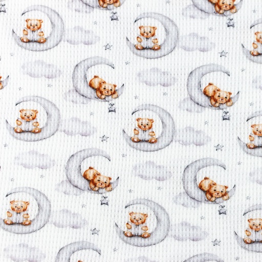 [S1417L] Waffle Jersey Digital Printed Dreamy Friends Snoozy Fabrics