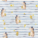[S1429L-187309] [S1429L] Jersey Digital Printed Stripes and Friends Snoozy Fabrics (Design A)
