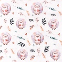 [S1461L-187547] [S1461L] Double Gauze Crinkled Digital Printed Hedgehog Snoozy Fabrics (Design A)