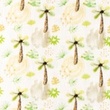 [S1462L-187554] [S1462L] Double Gauze Crinkled Digital Printed Jungle Animals Snoozy Fabrics (Design B)