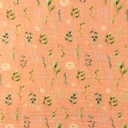 [S1464L-187568] [S1464L] Double Gauze Crinkled Digital Printed Leaves and Flowers Peach Snoozy Fabrics (Design A)