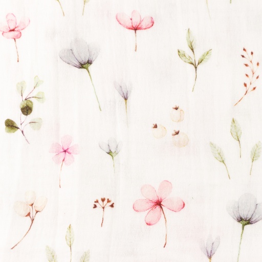 [S1467L] Double Gauze Crinkled Digital Printed Flowers Snoozy Fabrics