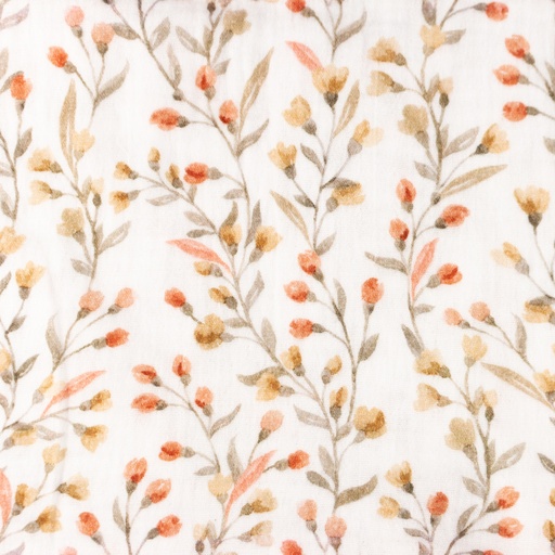 [S1481L] Double Gauze Crinkled Digital Printed Summer Leaves Snoozy Fabrics