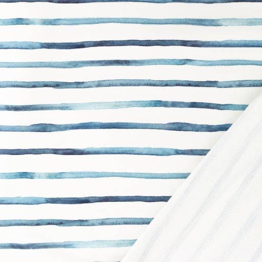 [S1422R] French Terry Digital Printed Wavy Stripes