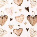 [S1477L-187653] [S1477L] Poplin Digital Printed Lovely Hearts Snoozy Fabrics (Design A)