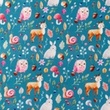 [S1478L-187662] [S1478L] Poplin Digital Printed Deer And Friends Snoozy Fabrics (Design D)