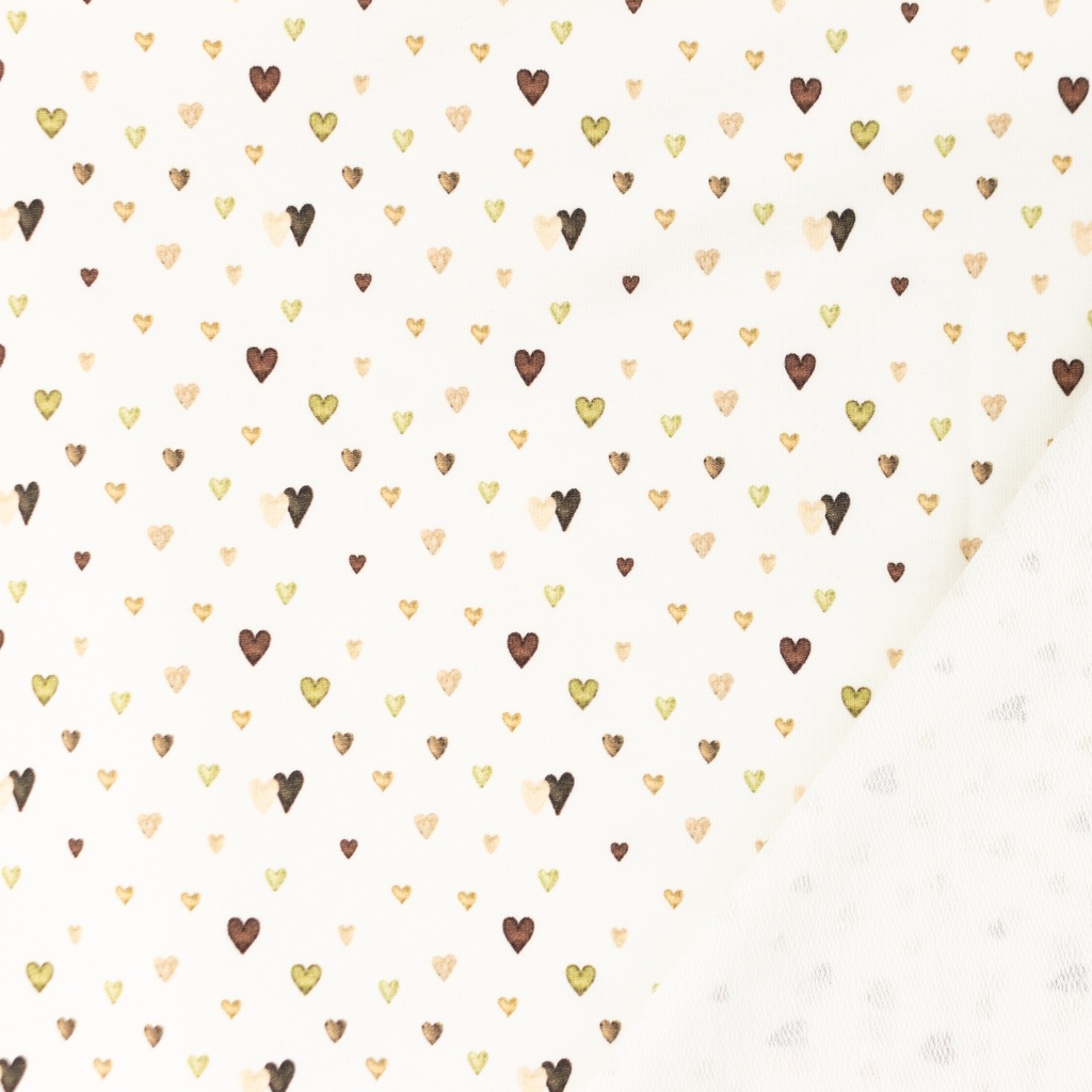 [S1421R] French Terry Digital Printed Lovely Hearts