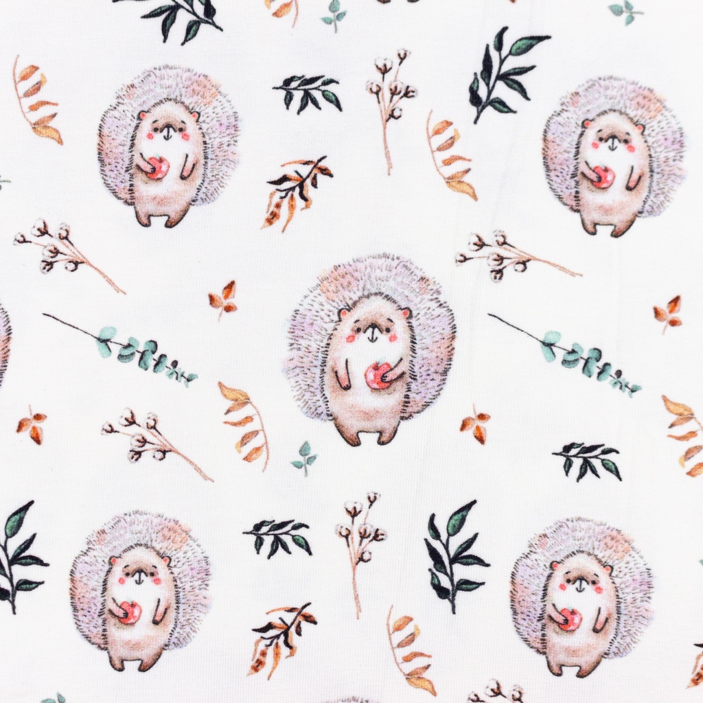 [S1450L] Jersey Digital Printed Hedgehog Snoozy Fabrics