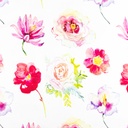 [S1454L-187498] [S1454L] Jersey Digital Printed Watercolour Flowers Snoozy Fabrics (Design A)