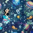 [S1468L-187599] [S1468L] Jersey Digital Printed Mermaid Snoozy Fabrics (Design C)