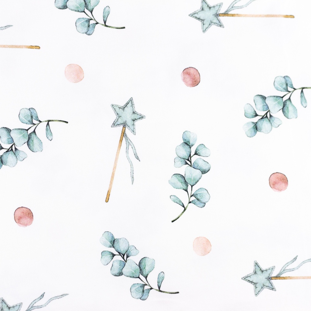 [S1491L] Jersey Digital Printed Eucalyptus Mix Snoozy Fabrics