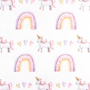 [S1529L-187976] [S1529L] Jersey Digital Printed Rainbow Snoozy Fabrics (Design A)