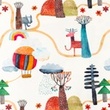 [S1517L-187908] [S1517L] Jersey Digital Printed Playful Landscape Snoozy Fabrics (Design A)