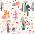 [S1517L-187909] [S1517L] Jersey Digital Printed Playful Landscape Snoozy Fabrics (Design B)