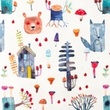 [S1517L-187910] [S1517L] Jersey Digital Printed Playful Landscape Snoozy Fabrics (Design C)