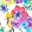 [S1548L-188092] [S1548L] Jersey Digital Printed Rainbow Flowers (Flower Multi)
