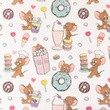 [S1553R-3682] [S1553R] Licence Digital Printed Tom &amp; Jerry ™© (Design B)