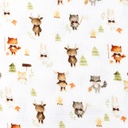 [S1415R-187217] [S1415R] Waffle Jersey Digital Printed Baby Animals Snoozy Fabrics  (Design A)