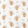 [S1416R-187225] [S1416R] Waffle Jersey Digital Printed Teddy Snoozy Fabrics (Design C)
