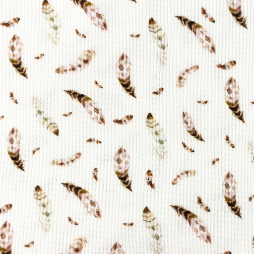 [S1419R] Waffle Jersey Digital Printed Brownie Snoozy Fabrics