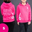 [TCM007R-3736] [TCM007R] Textile Center Hoodie Fuchsia (Size: Small)
