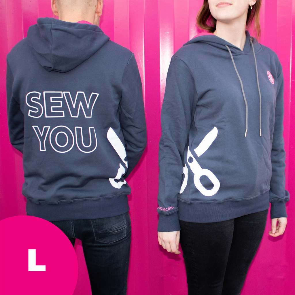 [TCM008R] Textile Center Hoodie Blau Grau