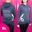 [TCM008R-3739] [TCM008R] Textile Center Hoodie Bleu Gris (Size: Extra Large)