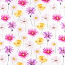 [S1538L-188030] [S1538L] Jersey Digital Printed Daisies (Design A)