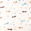 [S1701L-3681] [S1701L] Jersey Digital Printed Plane Snoozy Fabrics (Design A)