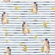 [S1429R-187309] [S1429R] Jersey Digital Printed Stripes and Friends Snoozy Fabrics (Design A)